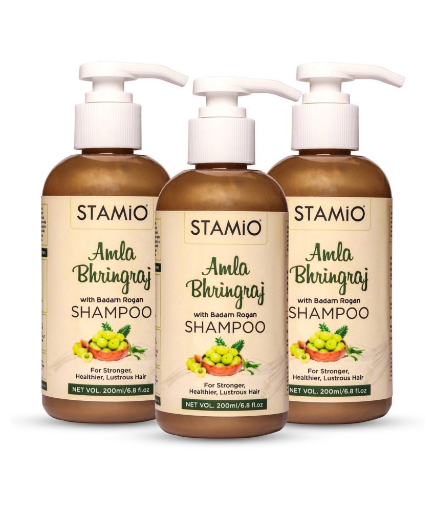     			STAMIO Amla Reetha Shikakai Bhringraj Shampoo 200 mL Pack of 3