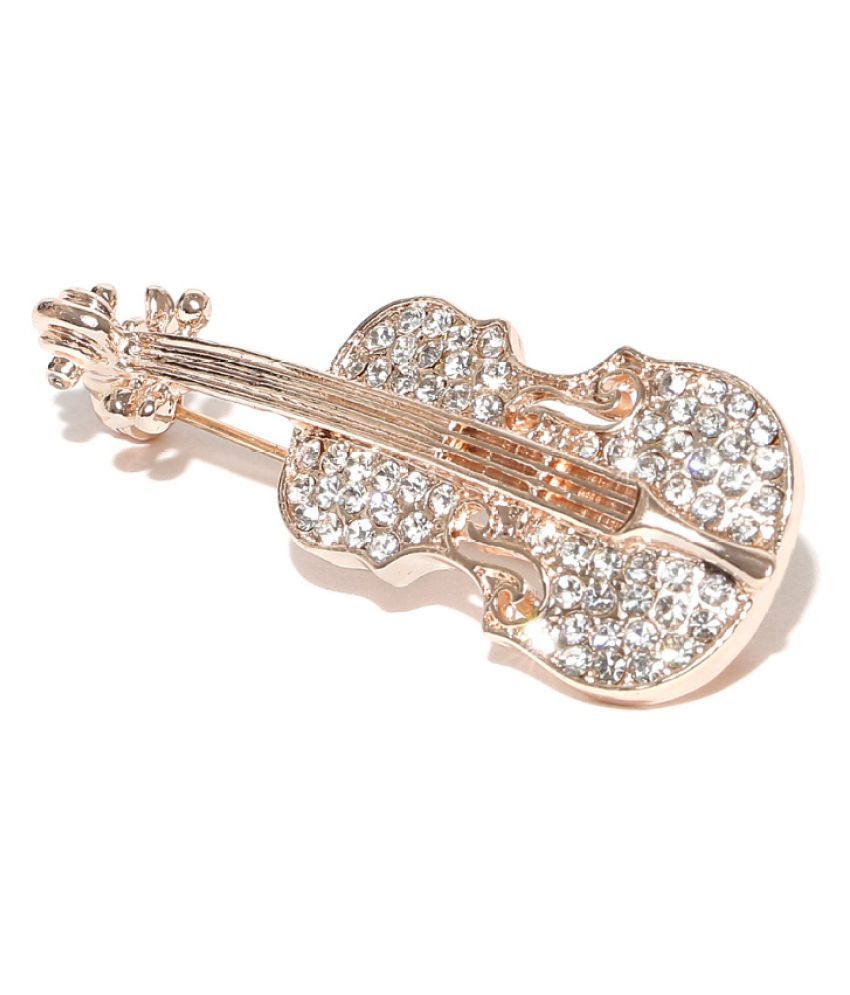     			YouBella Gracias Collection Musical Guitar Brooch for Men and Women/Girls (Gold)