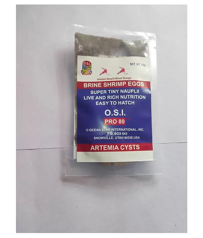 Osi Red Ring Artemia, Brine Shrimp Eggs 453 Gram 95% + Hatching In 24 Hour  Tin(16oz) at Rs 4400/tin | Brine Shrimp Egg in Kochi | ID: 24159840212