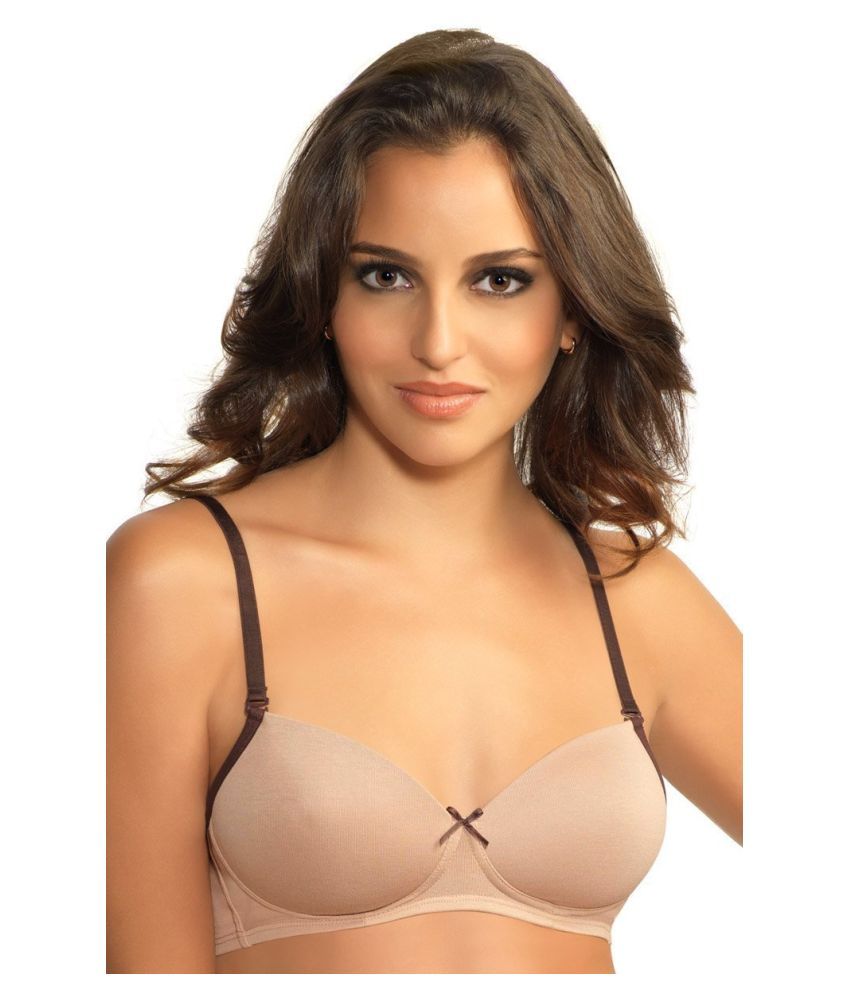     			Amante Cotton Everyday Bra - Beige Single