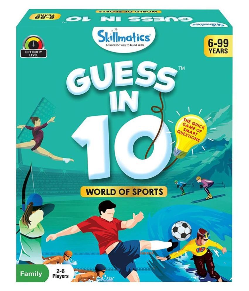 Skillmatics Card Game : Guess in 10 World of Sports | Gifts for Ages 6 and Up | Super Fun for Travel & Family Game Night