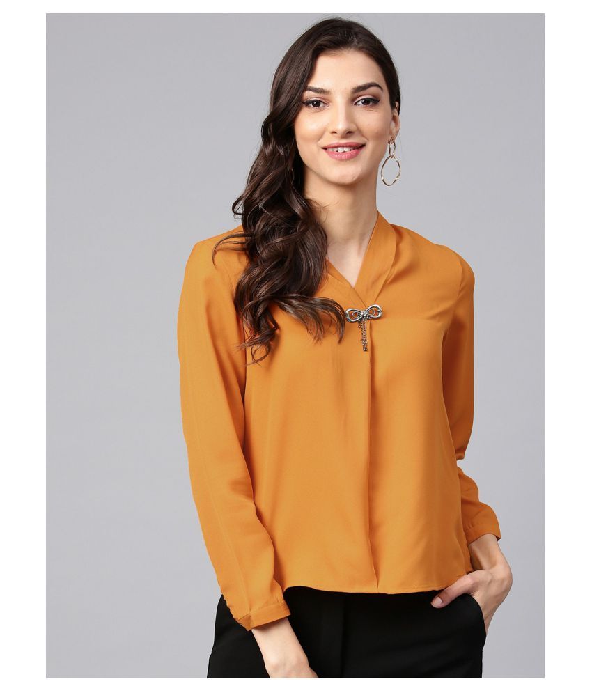     			Zima Leto Polyester Regular Tops - Yellow Single