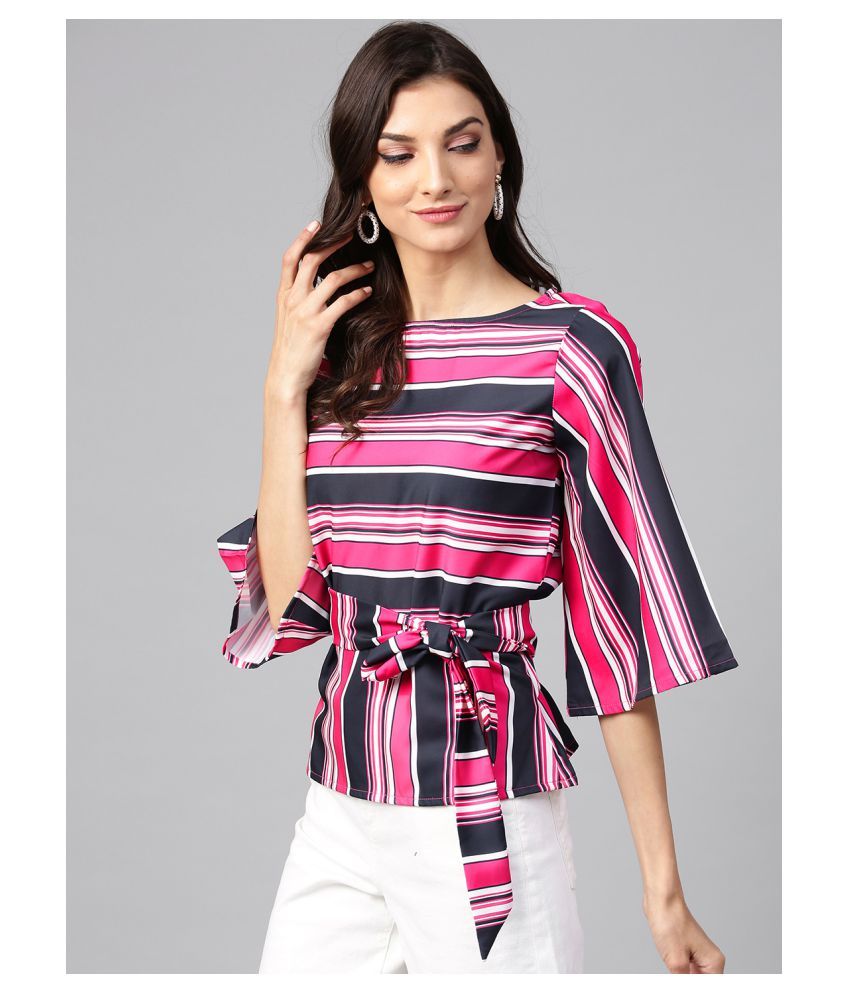     			Zima Leto Polyester Regular Tops - Multicolor Single