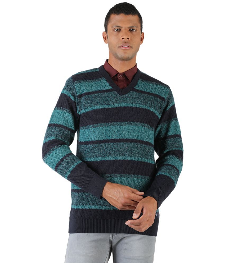 Monte Carlo Navy V Neck Sweater - Buy 