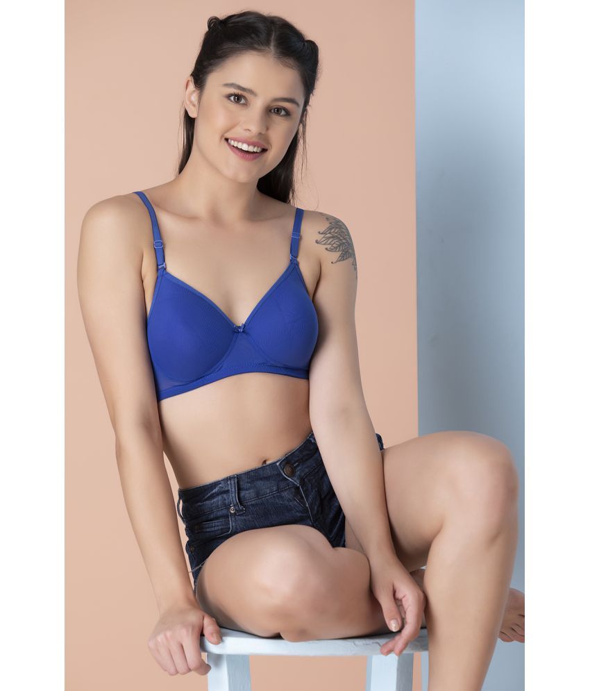     			Clovia Lace Women's T-Shirt Bra ( Blue )