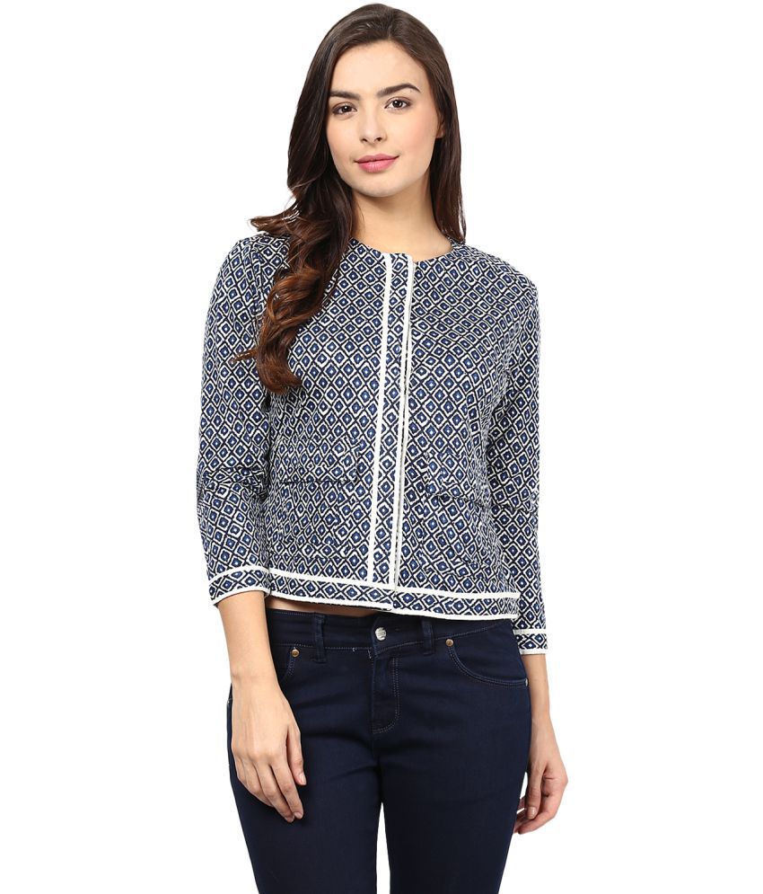 MARIE LUCENT Polyester Blue Jackets Single