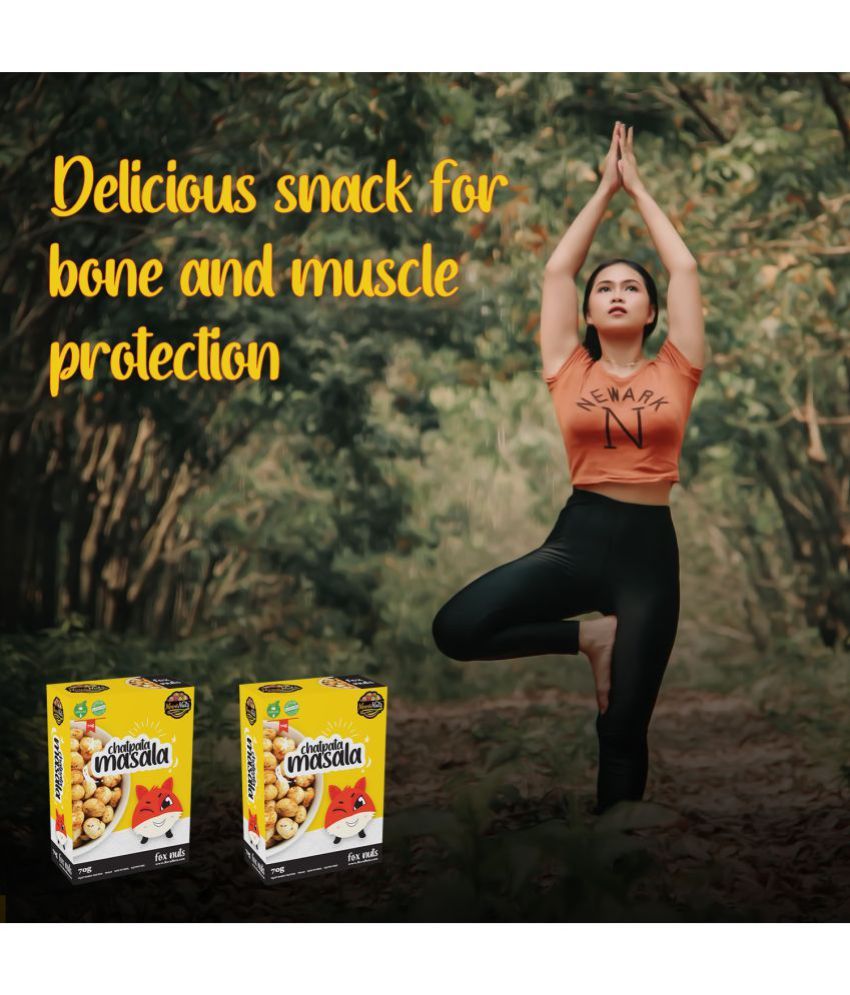 NovaNuts Roasted Makhana (Fox nuts) Gluten Free Crunchy Snacks Tasty