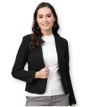 Pannkh Polyester Blend Summer Blazers - Black Single