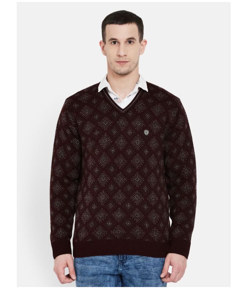     			Duke Maroon V Neck Sweater