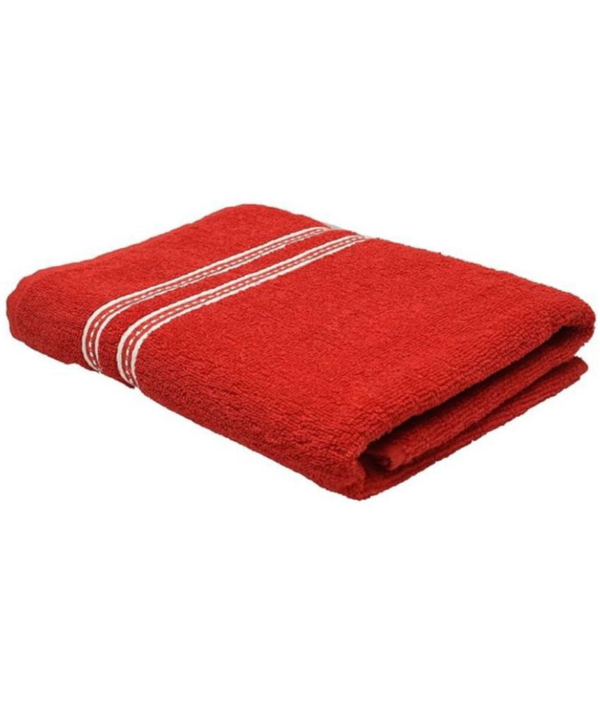     			Koli collections Single Terry Bath Towel Red