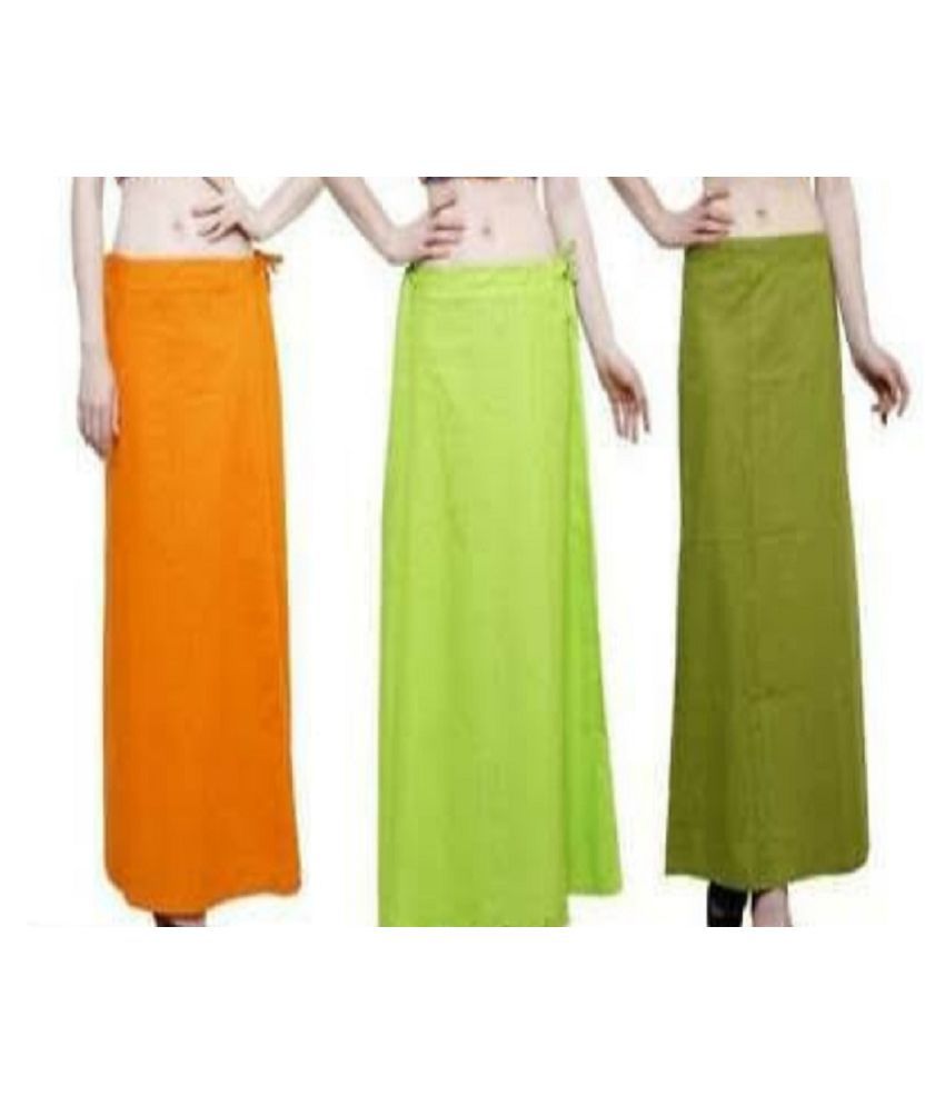     			Perfect cloth store Multicoloured Cotton Petticoat - Pack of 3