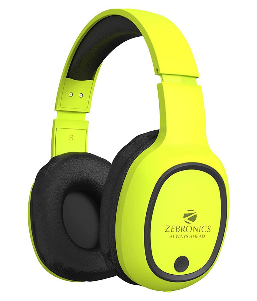 Zebronics Thunder Neon Yellow Bluetooth Headset - Yellow