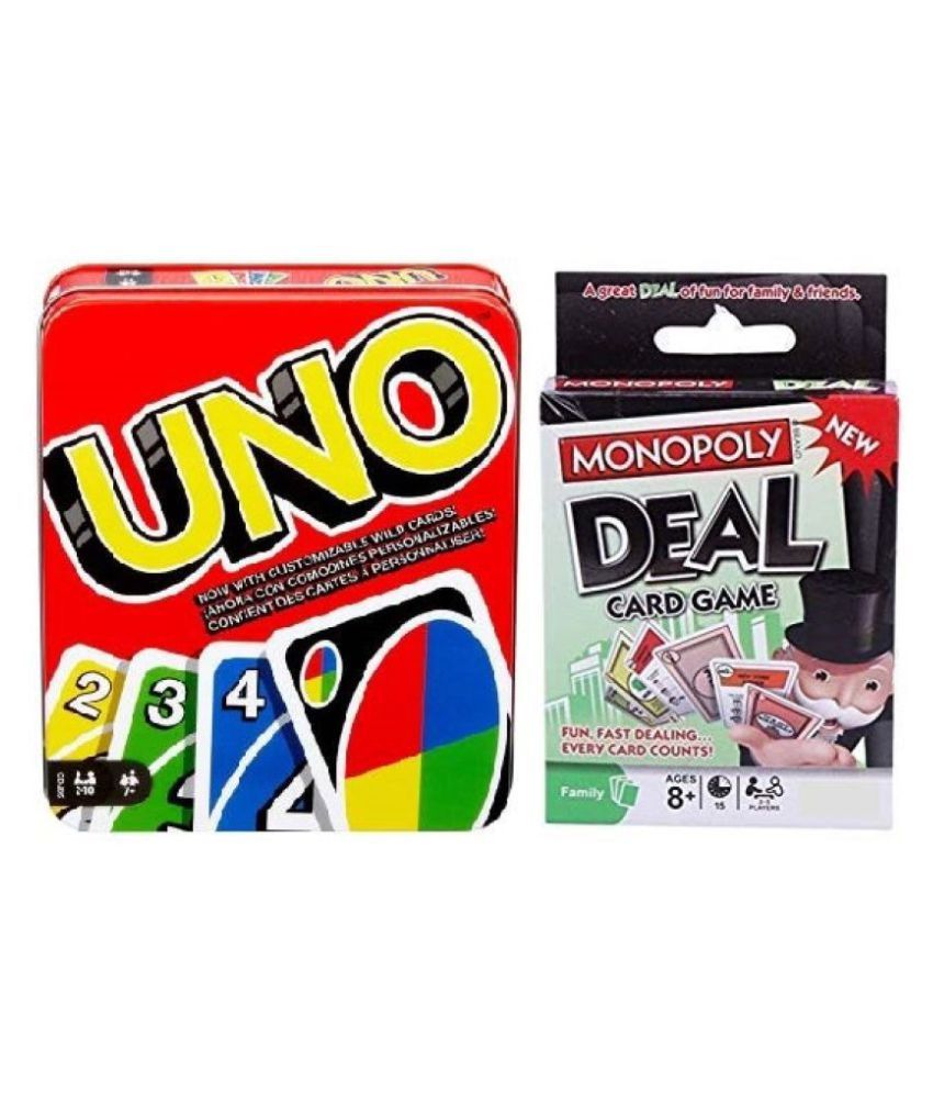 Tickles Combo of Monopoly Deal Card Game and UNO Card Game - Buy Tickles  Combo of Monopoly Deal Card Game and UNO Card Game Online at Low Price -  Snapdeal