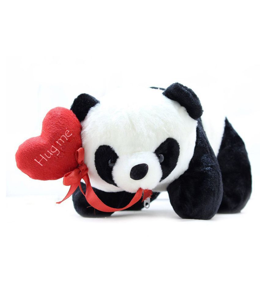    			Tickles Soft Stuffed Plush Animal Toy Hug Day Loving Panda with Hug Me Romantic Heart Valentine Day Gift for Girlfriend Wife Husband (Size: 28 cm Color: Black and White)