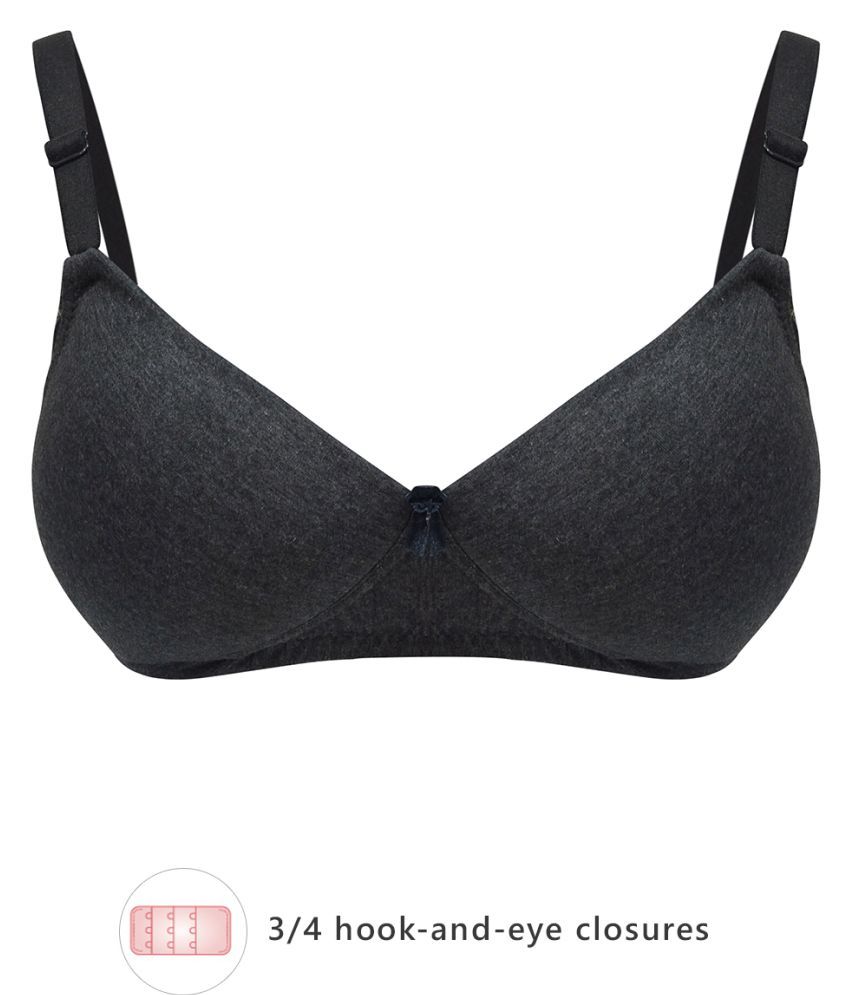     			Clovia Cotton Push Up Bra - Grey Single