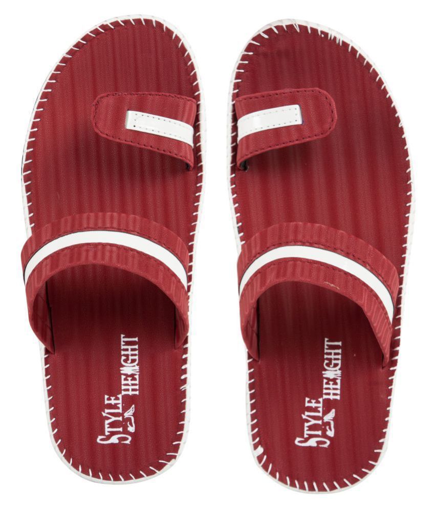     			Style Height Red Flip Flops