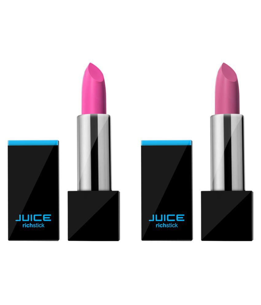     			Juice CANDY FLOSS & PEACH BLOSSOM Creme Lipstick M-1,M-97 French Rose Pink Pack of 2 200 g