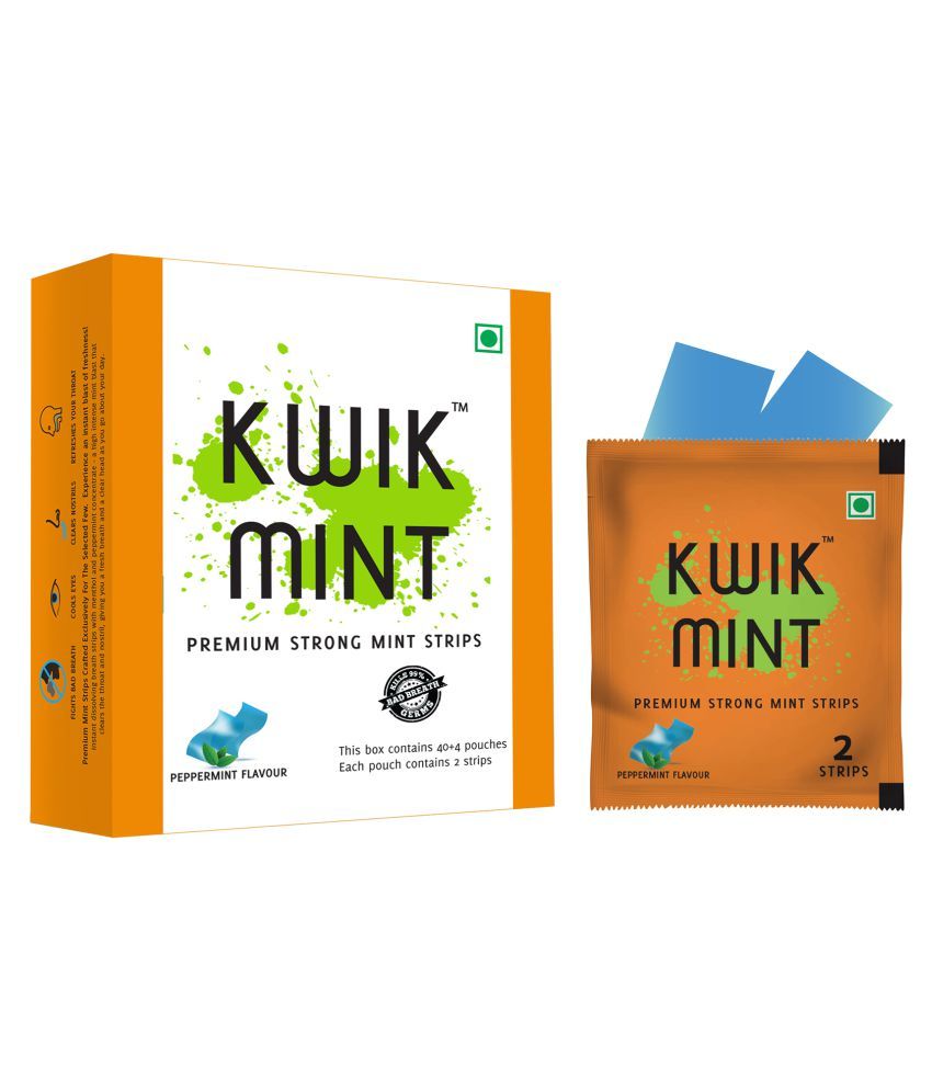 Kwik Mint Breath Freshener Strip Peppermint 250 g Pack of 5 Buy Kwik
