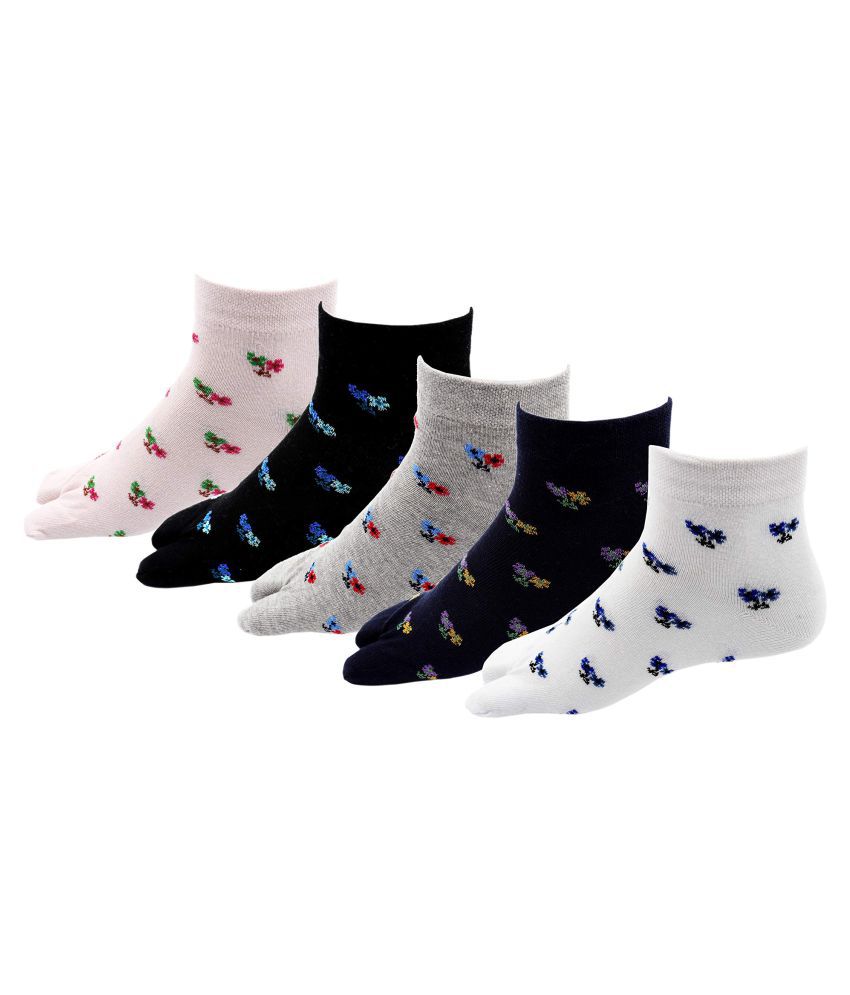     			RC. ROYAL CLASS - Multicolor Spandex Women's Ankle Length Socks ( Pack of 5 )