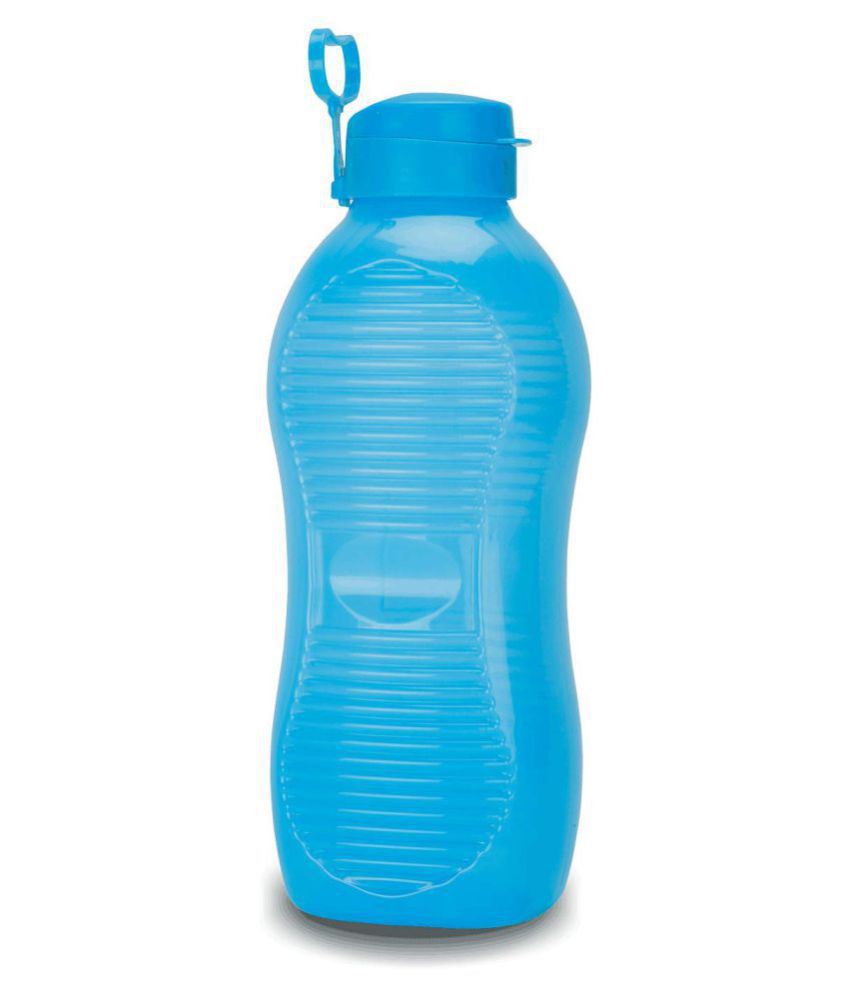     			Oliveware King Plastic Water Bottle 2 Litre with Carry Handle BPA Free Set of 1 - Blue