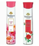 Yardley London Mist and Red Rose  Deodorant Spray Body Spray - For Women  (150 ml each.pack of 2).