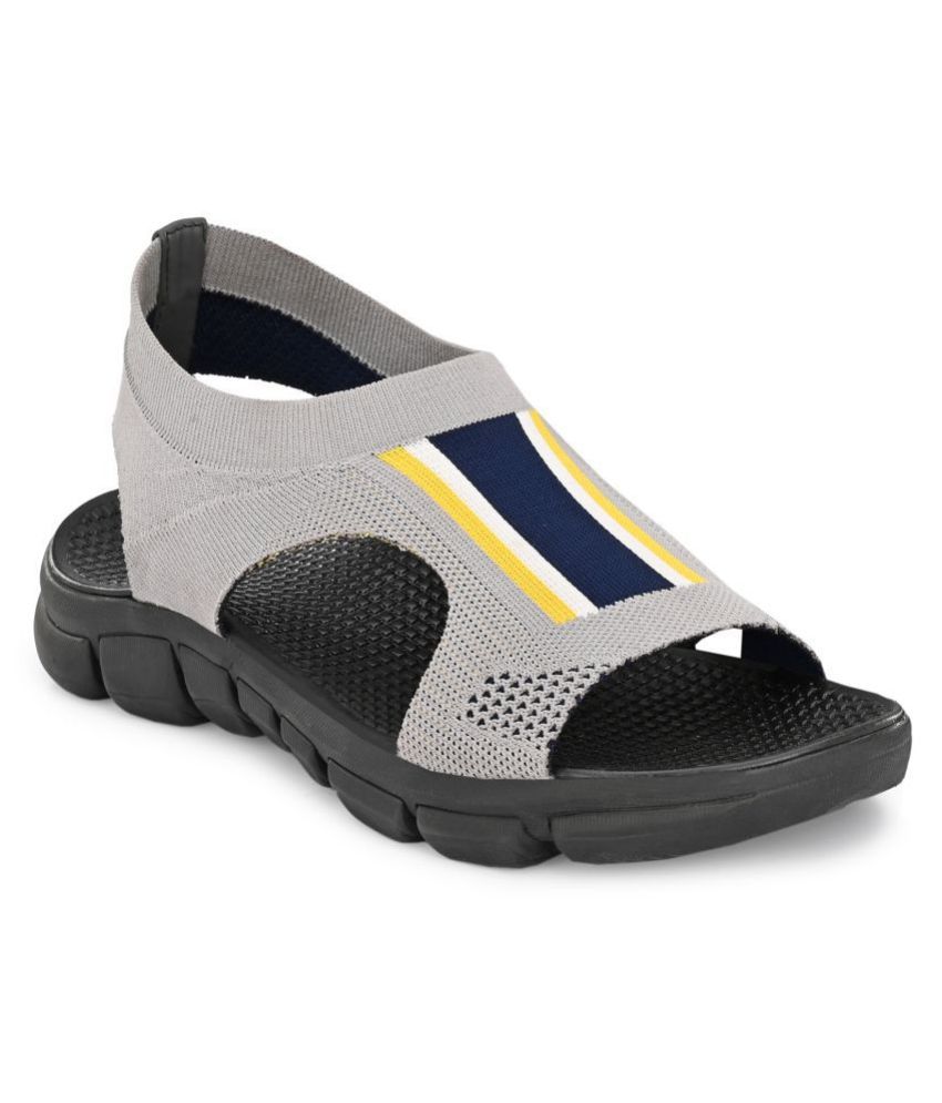     			Big Fox Gray Synthetic Leather Sandals