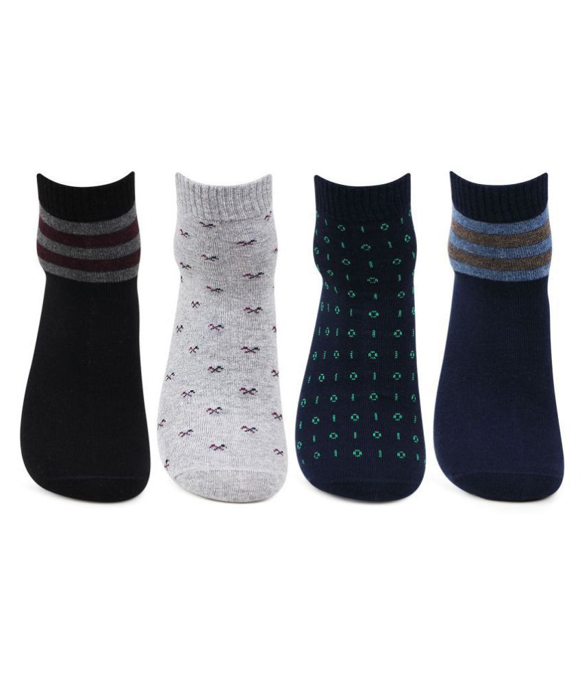     			Bonjour Cotton Casual Ankle Length Socks Pack of 3
