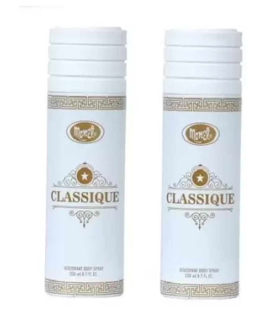     			MONET CLASSIQUE Deodorant Spray - For Men & Women  (200 ml each, Pack of 2)