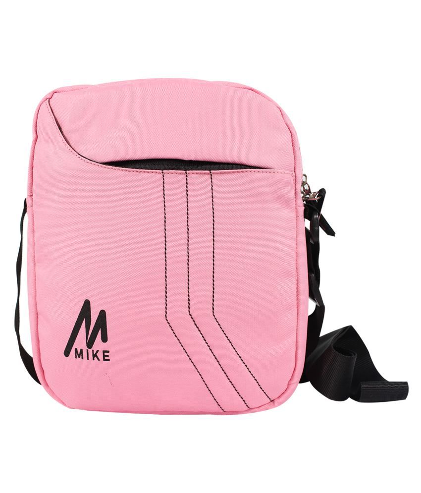     			MIKE Pink Polyester Casual Messenger Bag