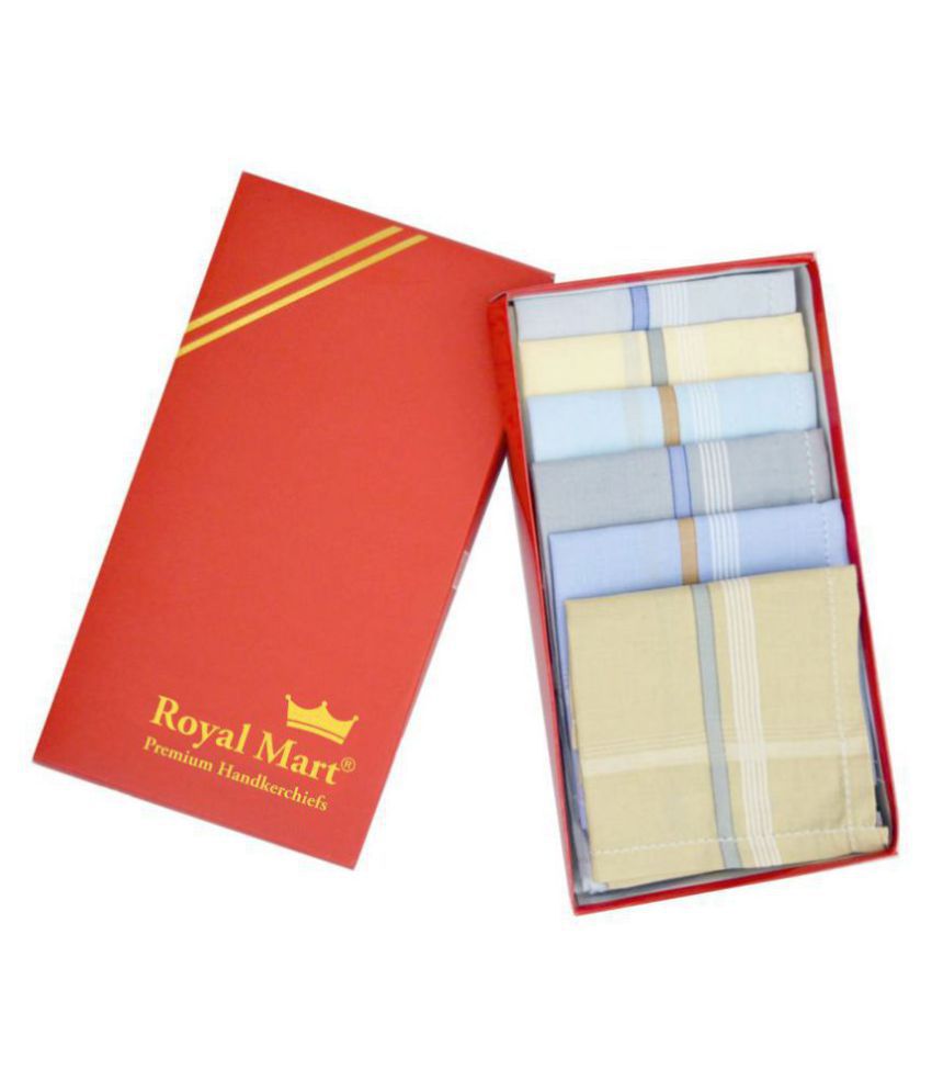     			Royal Mart 12 Pieces Dark Colour 15 Inch Complete Face Cover Handkerchief Men's Cotton Striped | Comfortable and Convenient for Long Hours | Multi Colour| ["Multicolor"] Handkerchief (Pack of 12)