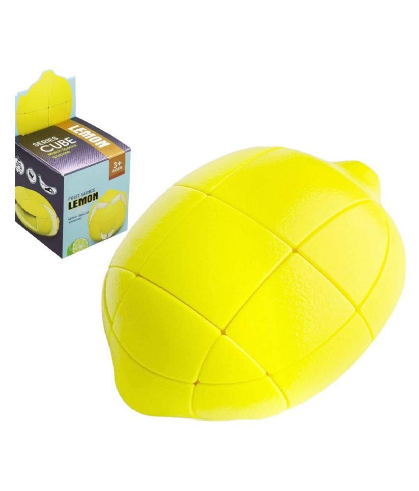 Lemon Shaped Magic Speed Cube 3x3, Stress Relief Toys for Adults & Children, Cube Educational Creative Puzzle Toys Gifts for Kids Boys Girls Aged 3 4 5 6+