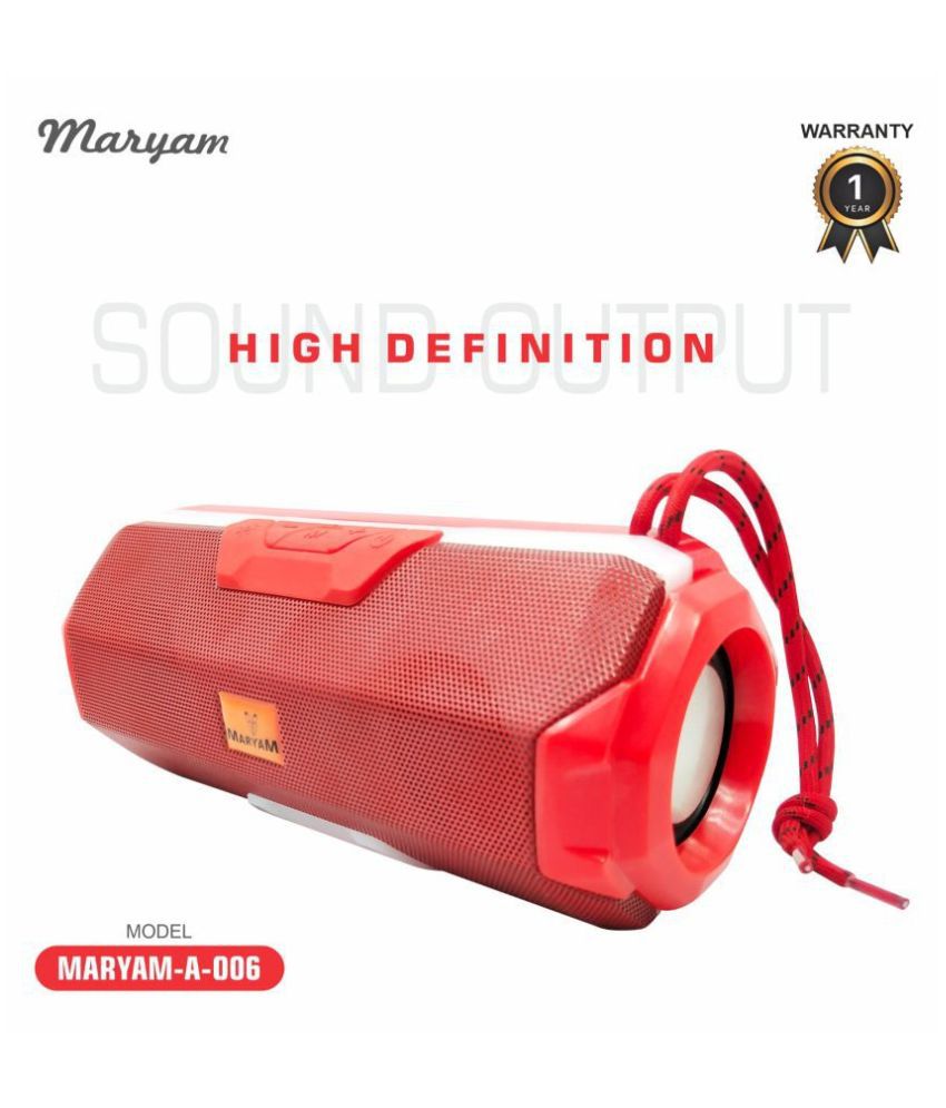 MARYAM A006 Bluetooth Speaker Red