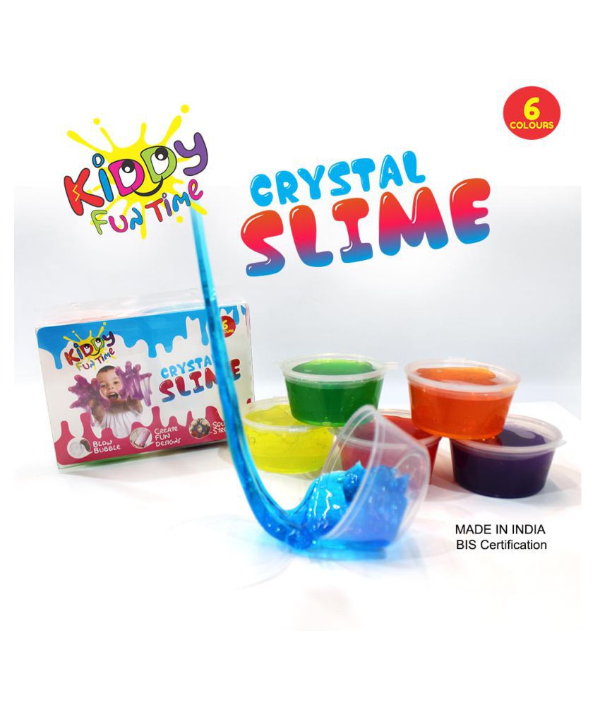RABBIT Kiddy Crystal Slime Pack of 4  Jelly Putty Toy  200gm Toy for Girls Boys| Slime for Kids| Slime Easy Toy| Contains 2 Assorted  Colors|putty slime|jelly slime|Age3+