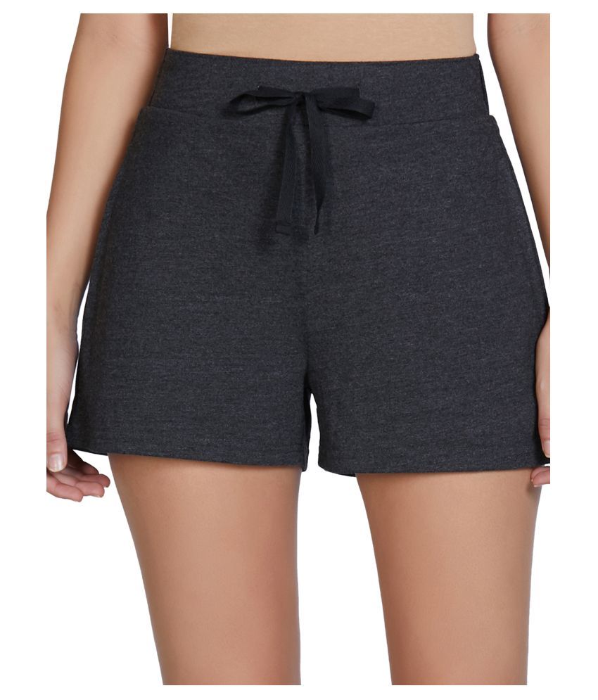     			Amante Poly Cotton Night Shorts - Black