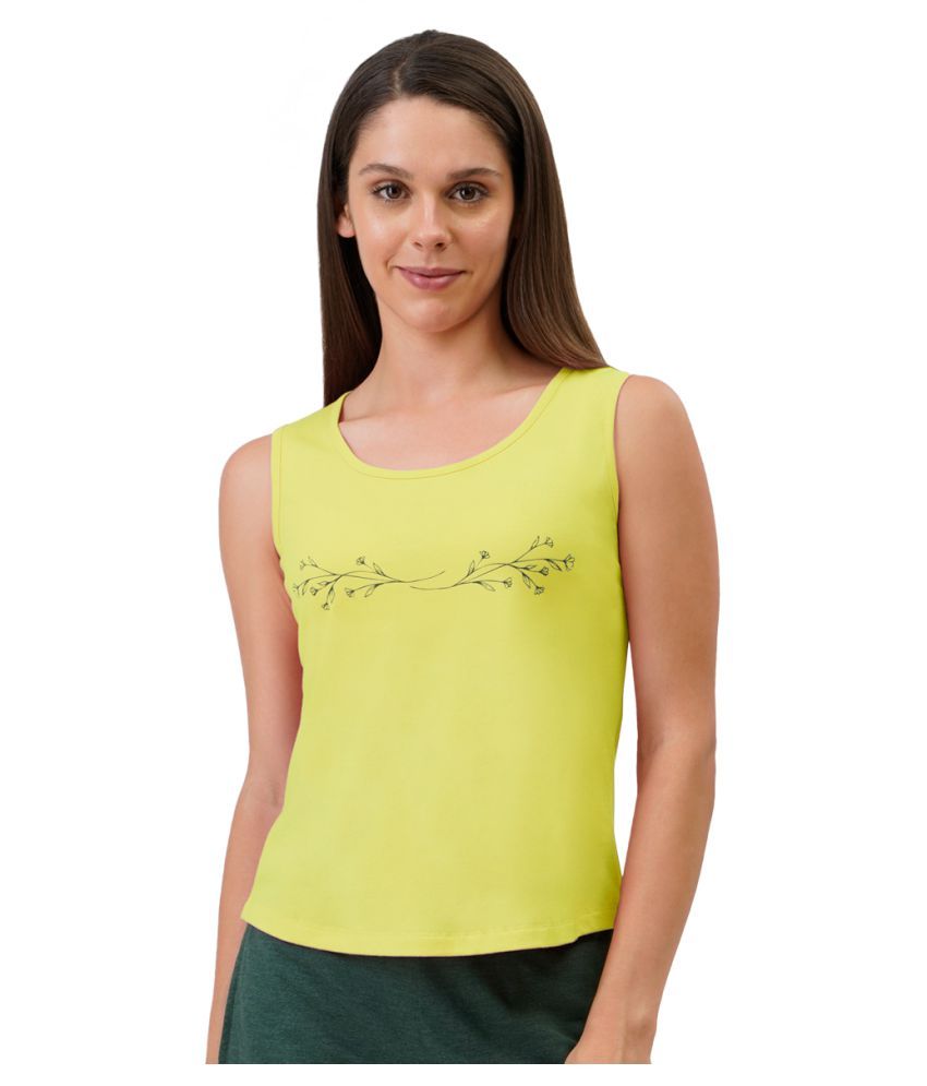     			Amante Poly Cotton Night T-Shirt - Yellow