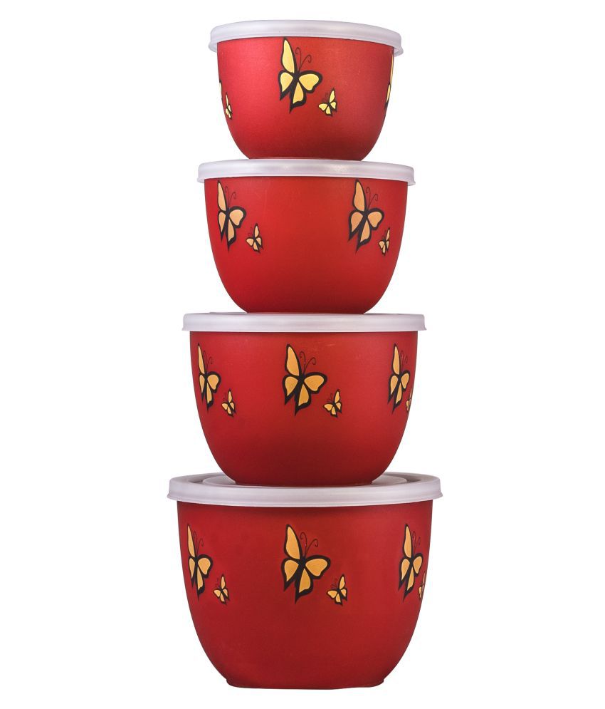     			BOWLMAN - Red Steel Utility Container ( Pack of 4 )