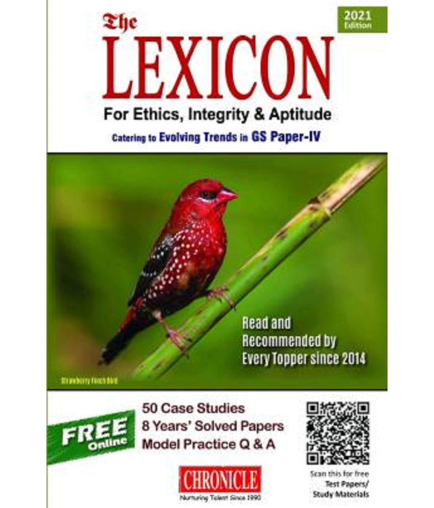     			Lexicon for Ethics, Integrity & Aptitude for IAS General Studies - 7/edition, 2021 Paperback by Chronicle Editorial Team & Niraj and Kumar (Author), N.N. Ojha (Editor)