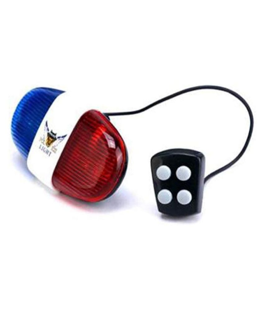 Lista 4-Tone Whistle Red Blue Light Lamp Electric Horn for Bike Bicycle