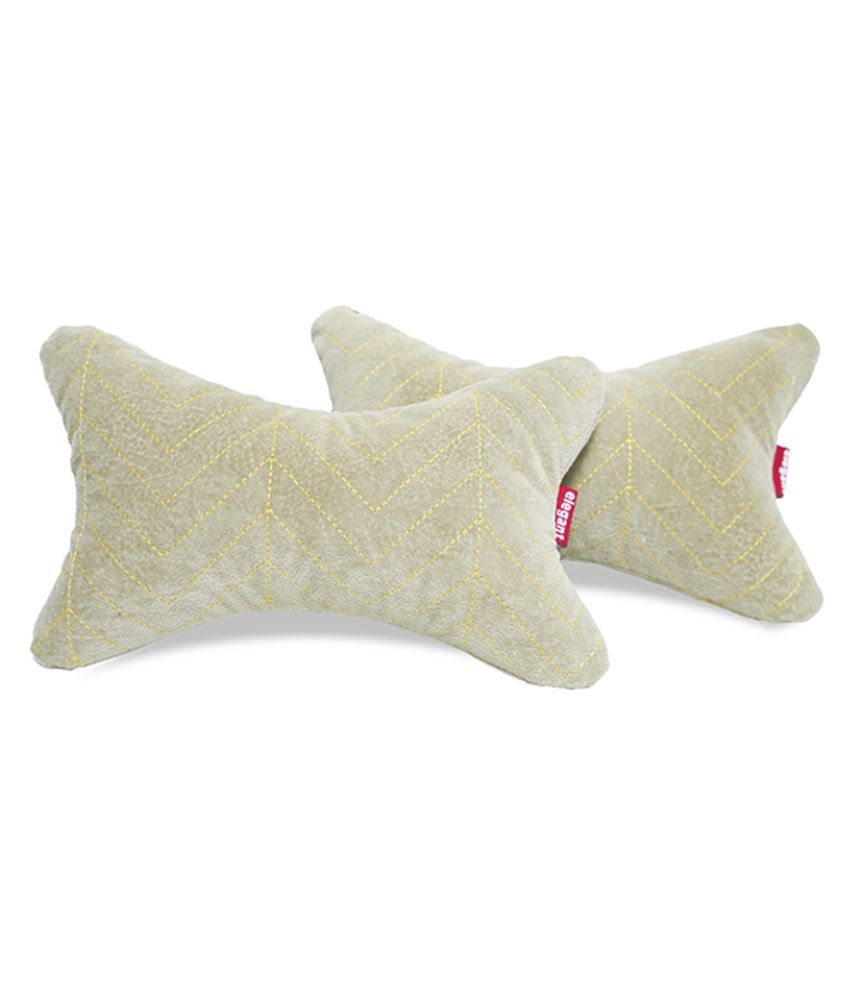     			Elegant Neck Cushions Set of 2 Beige