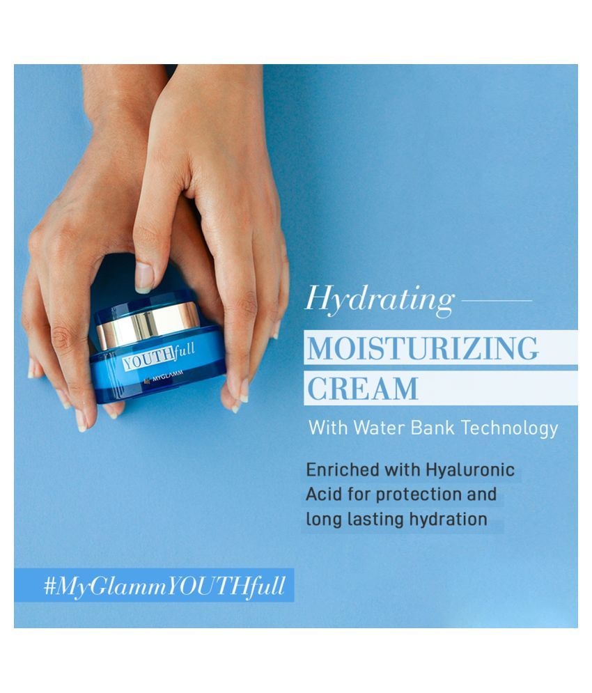     			MyGlamm YOUTHfull- Hydrating Moisturising Cream With Water Bank Technology -50gm