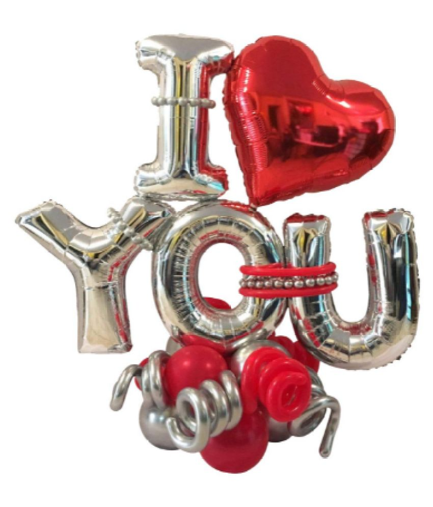     			Blooms Event  I Love You Balloons for Decoration - 26Pcs Kit