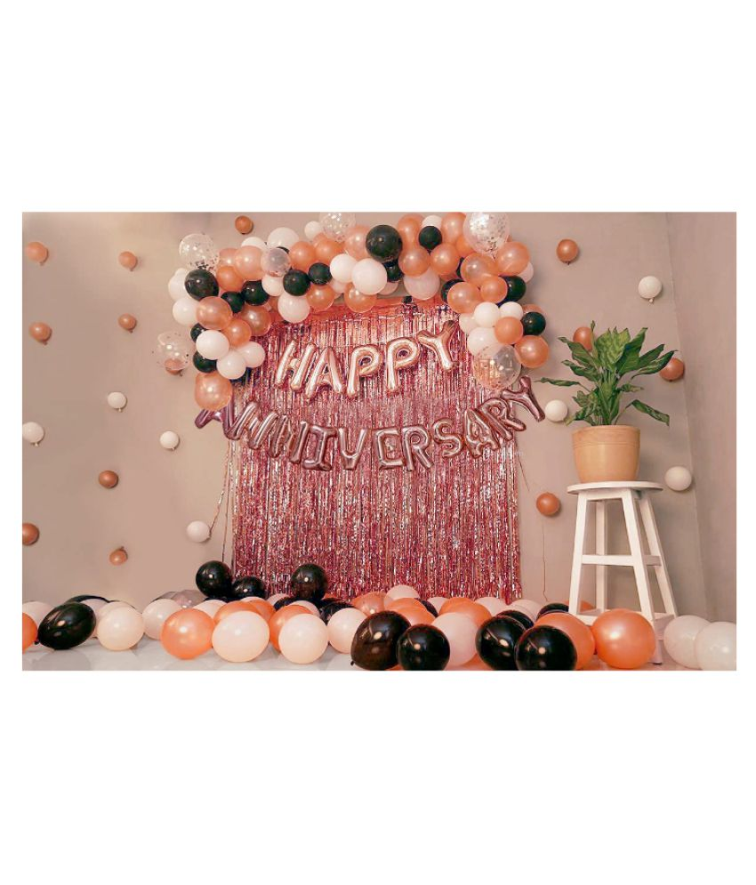     			Blooms Event  Rose gold  Happy Anniversary Combo set (Pack of 78)