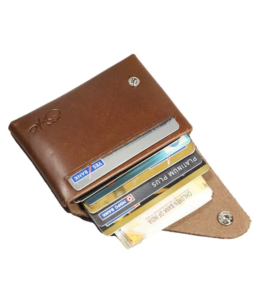 Stylish Leather Mini Wallet||ATM Card Case||Credit Card Holder for Men and  Women