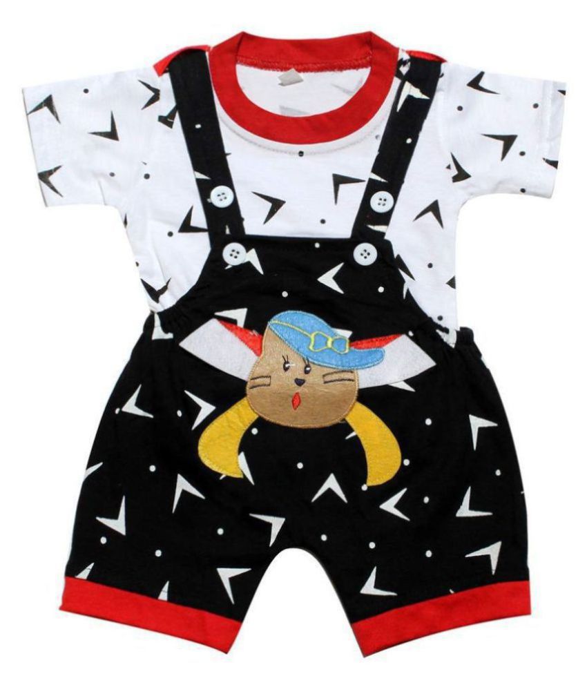     			Babeezworld Dungaree For Boys & Girls Casual Printed Pure Cotton