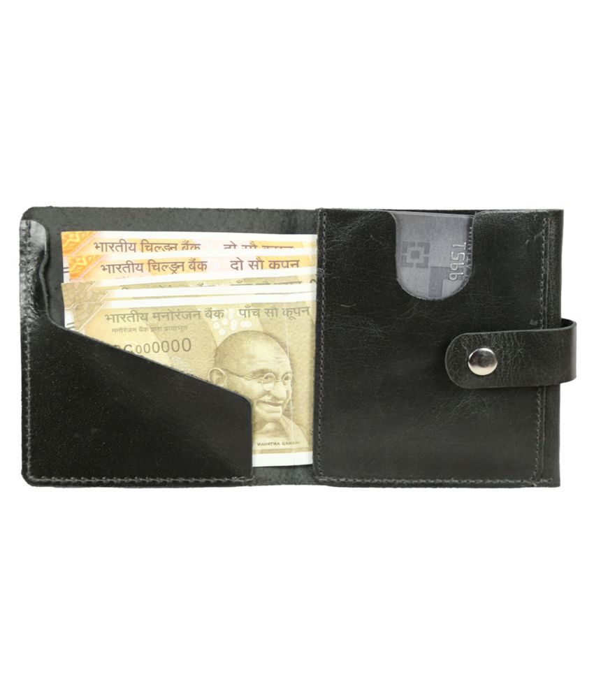     			Style 98 Black Leather Credit/Debit Card 2 Slot Card Holder For Men & Women