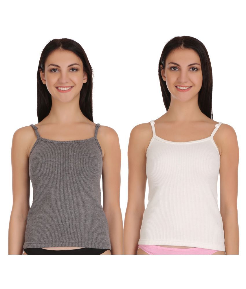     			Selfcare Cotton Blend Topwear - Grey Pack of 2