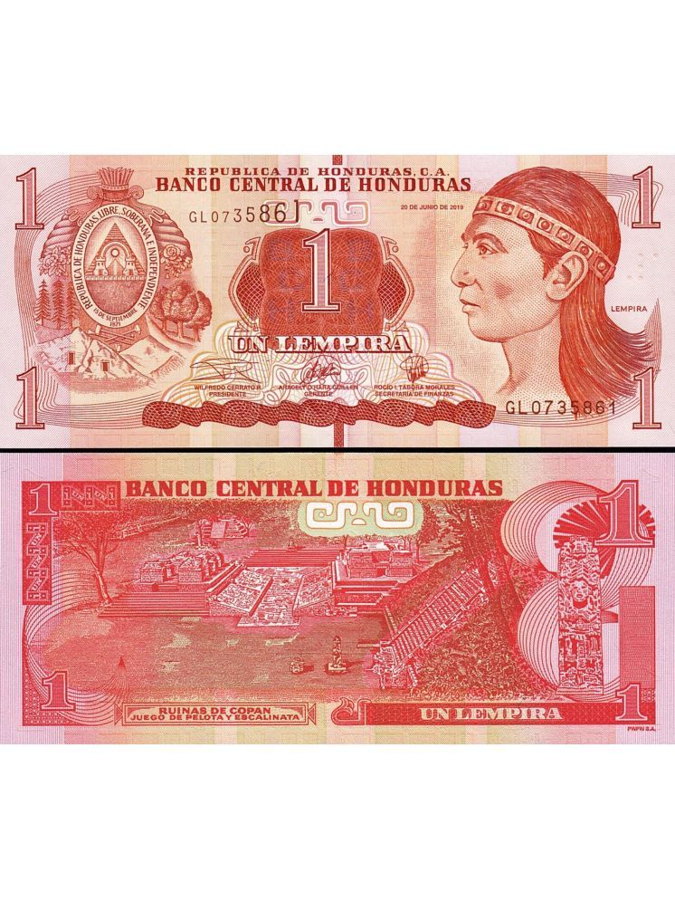     			Honduras 1 Lempira Top Grade Gem UNC Banknote