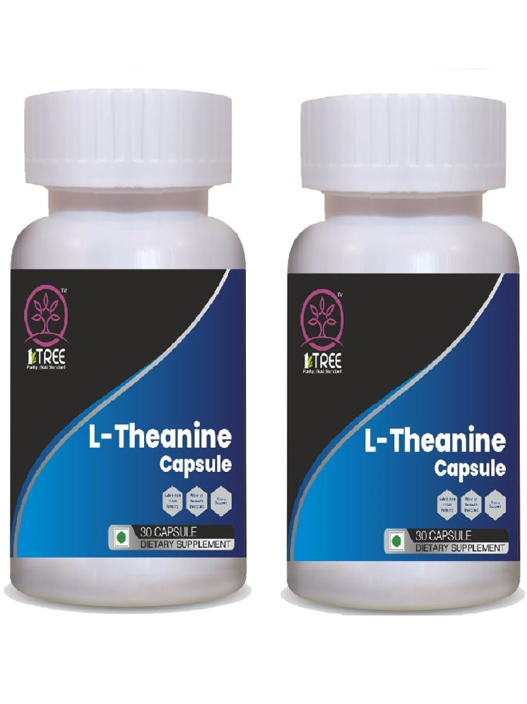     			1 Tree L-Theanine Capsules | Support Brain Function | Reduce Stress & Anxiety Capsule 120 gm Pack of 2