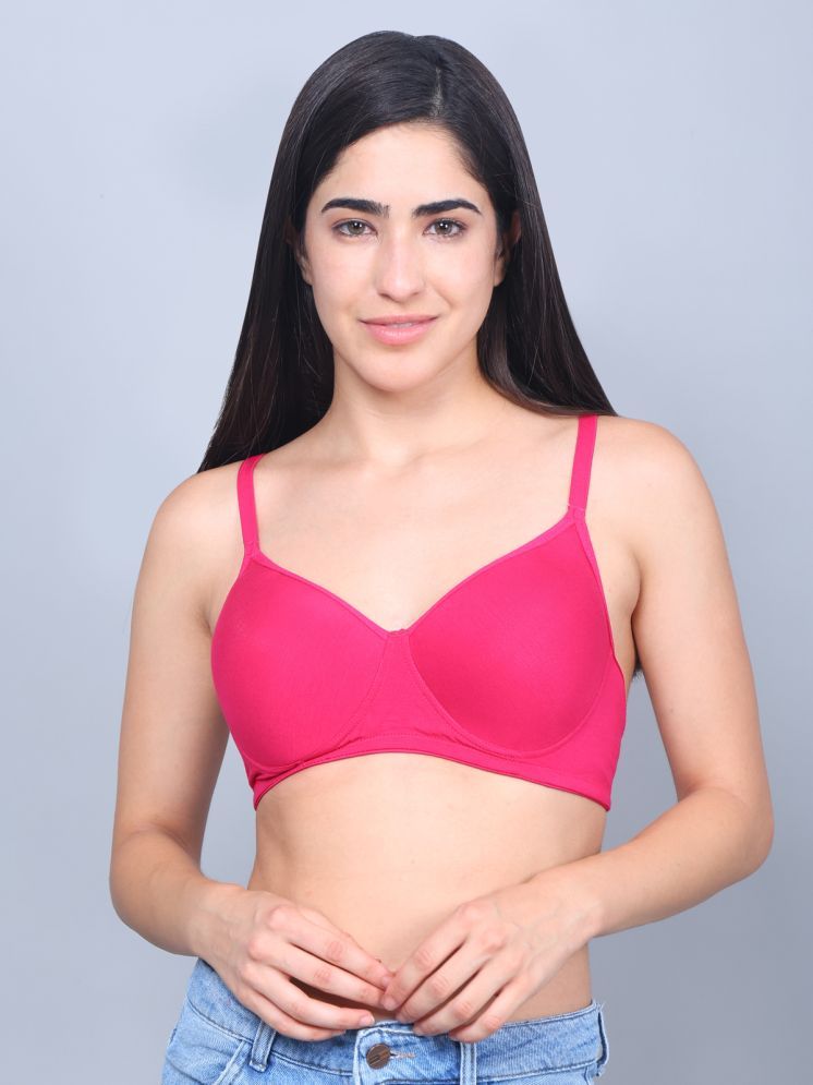     			BAMBOOLOGY Pack of 1 Viscose Lightly Padded Push Up Bra For Women ( Fluorescent Pink )