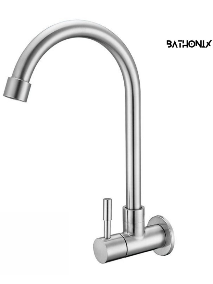     			BATHONIX PLANTEX FULL STAINLESS STEEL SINK COCK TAP Steel Kitchen Sink Tap (Sink Cock)